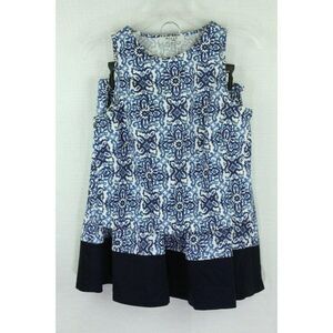 Milly Skirt Set Women's Small XS 2 Pc Cotton Floral Print Blue